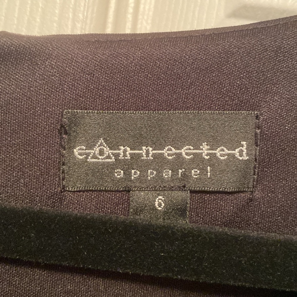 NWOT Connected Apparel Black/Tan Dress…size 6 - Picture 4 of 5